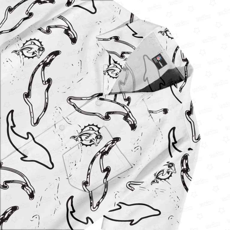 Miami Dolphins White Sea Hawaiian Shirt