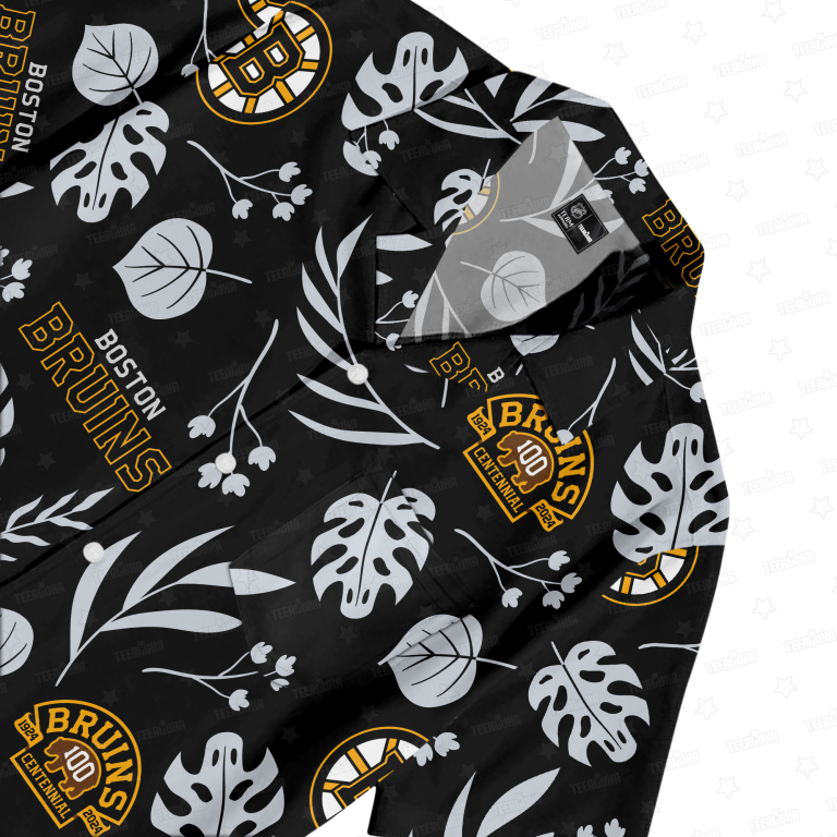 Boston Bruins Icebound Elegance Hawaiian Shirt