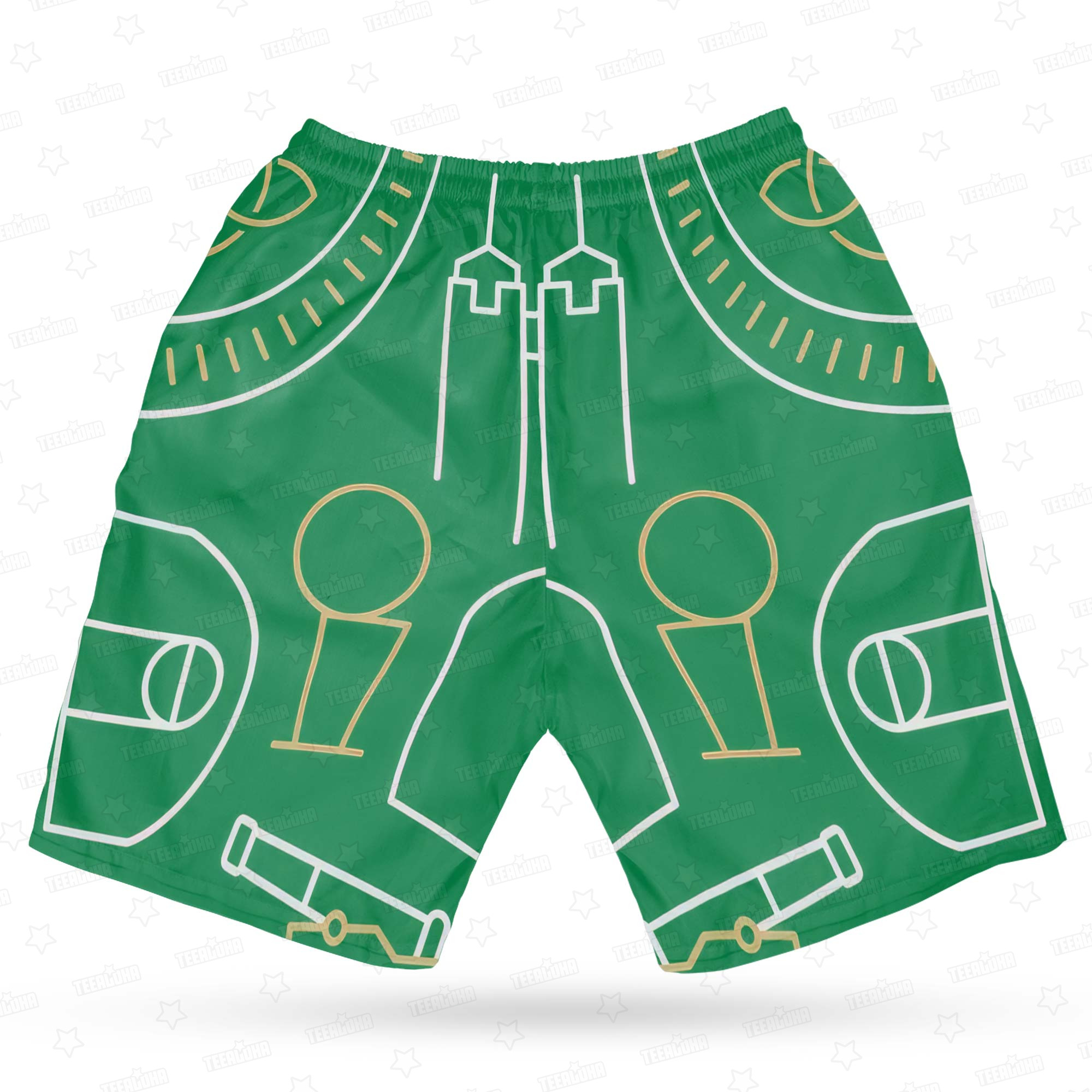 Boston Celtics Illustration Hawaiian Shirt Boston Celtics Illustration Hawaiian Shirt