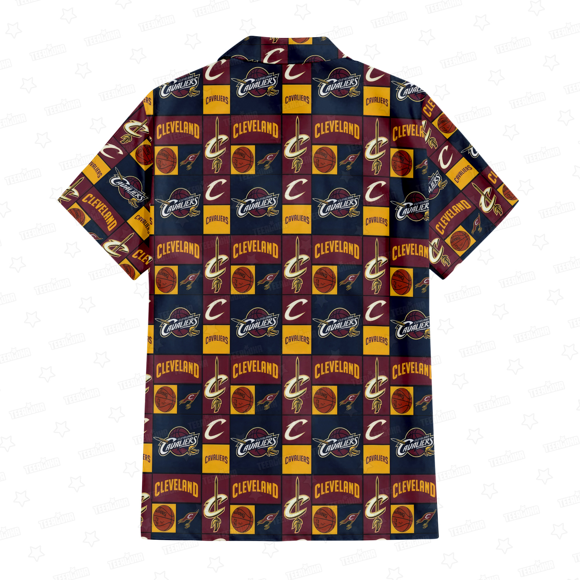 Cleveland Cavaliers Crowned Court Hawaiian Shirt Cleveland Cavaliers Crowned Court Hawaiian Shirt