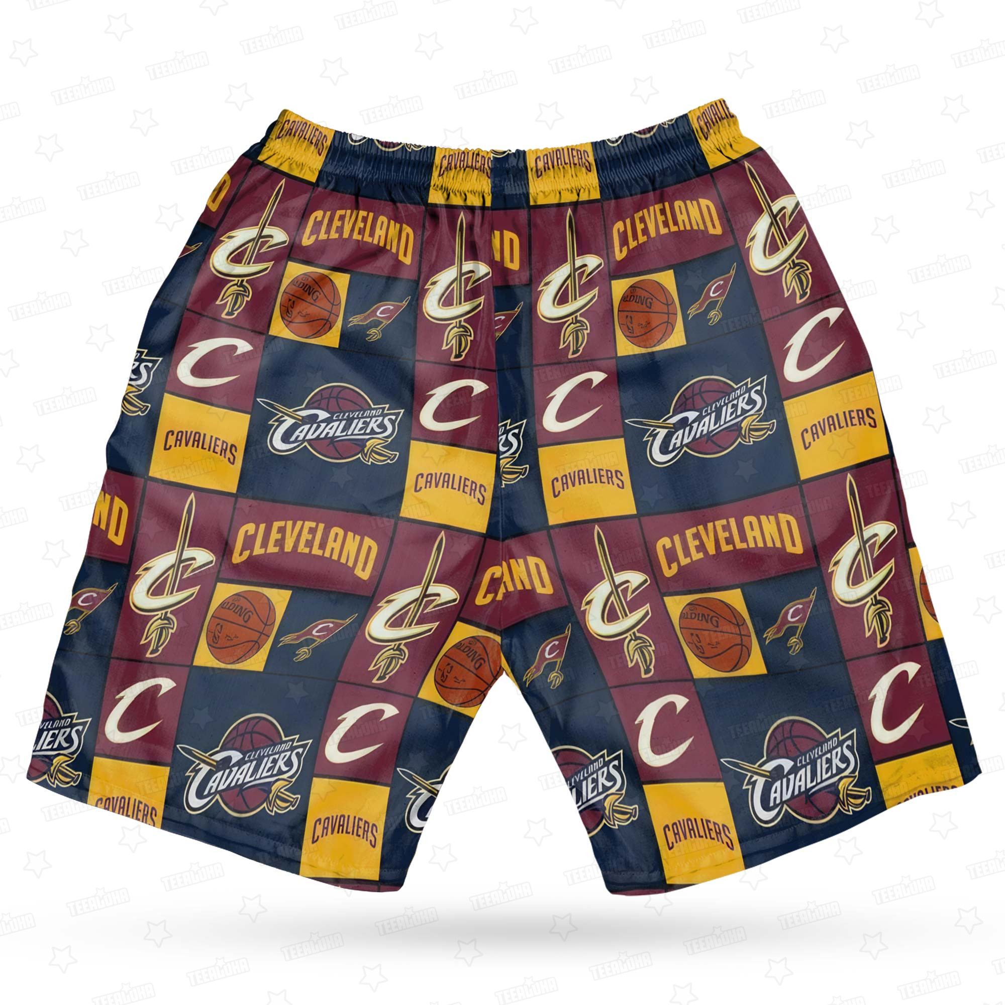 Cleveland Cavaliers Crowned Court Hawaiian Shirt Cleveland Cavaliers Crowned Court Hawaiian Shirt