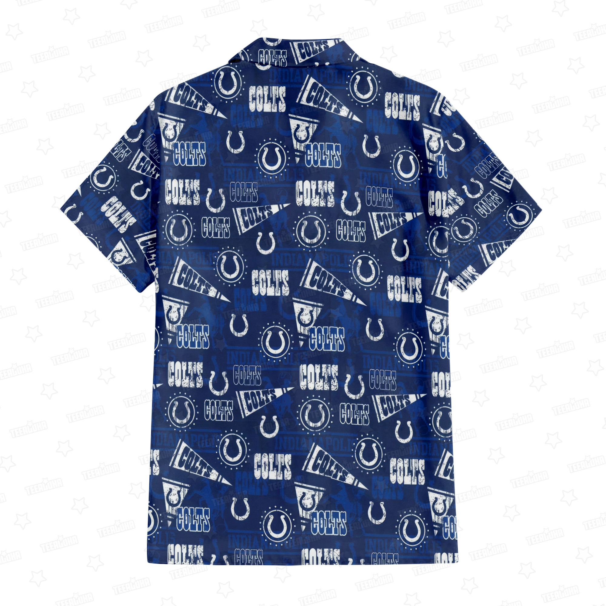 Indianapolis Colts Gridiron Majesty Hawaiian Shirt Indianapolis Colts Gridiron Majesty Hawaiian Shirt