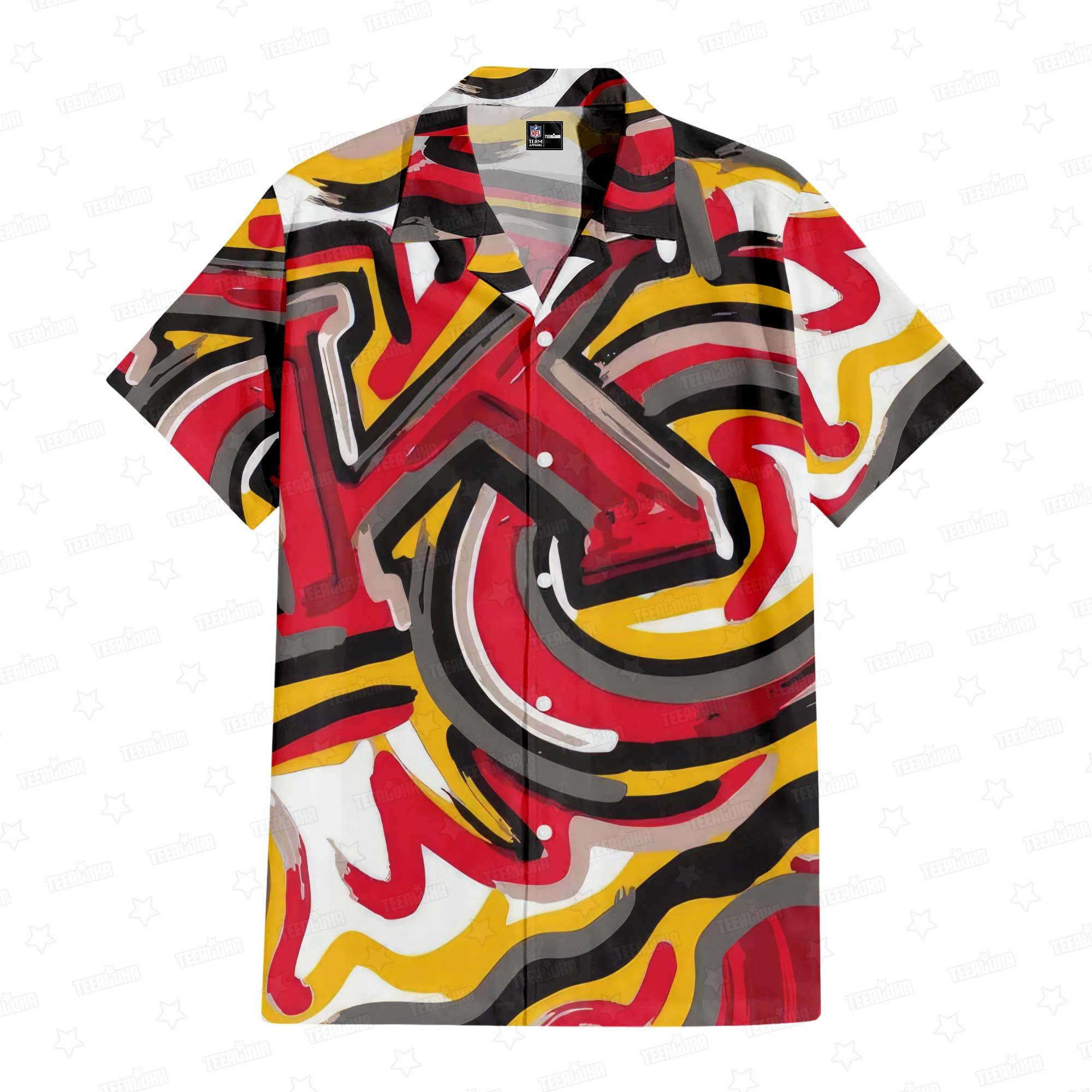 Kansas City Chiefs Oil Painting Art Print Hawaiian Shirt Kansas City Chiefs Oil Painting Art Print Hawaiian Shirt