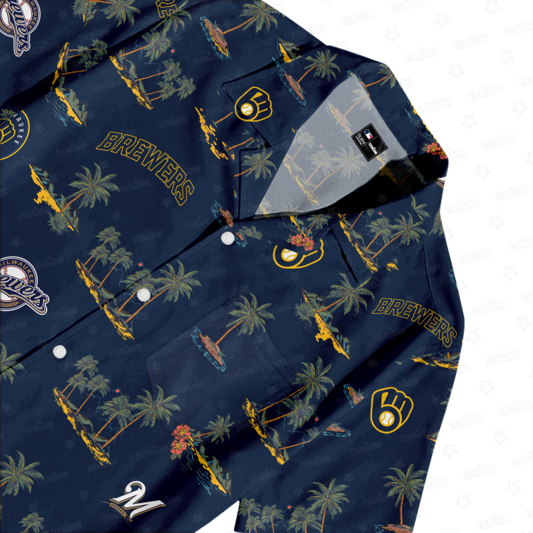 Milwaukee Brewers Victory Blend Hawaiian Shirt