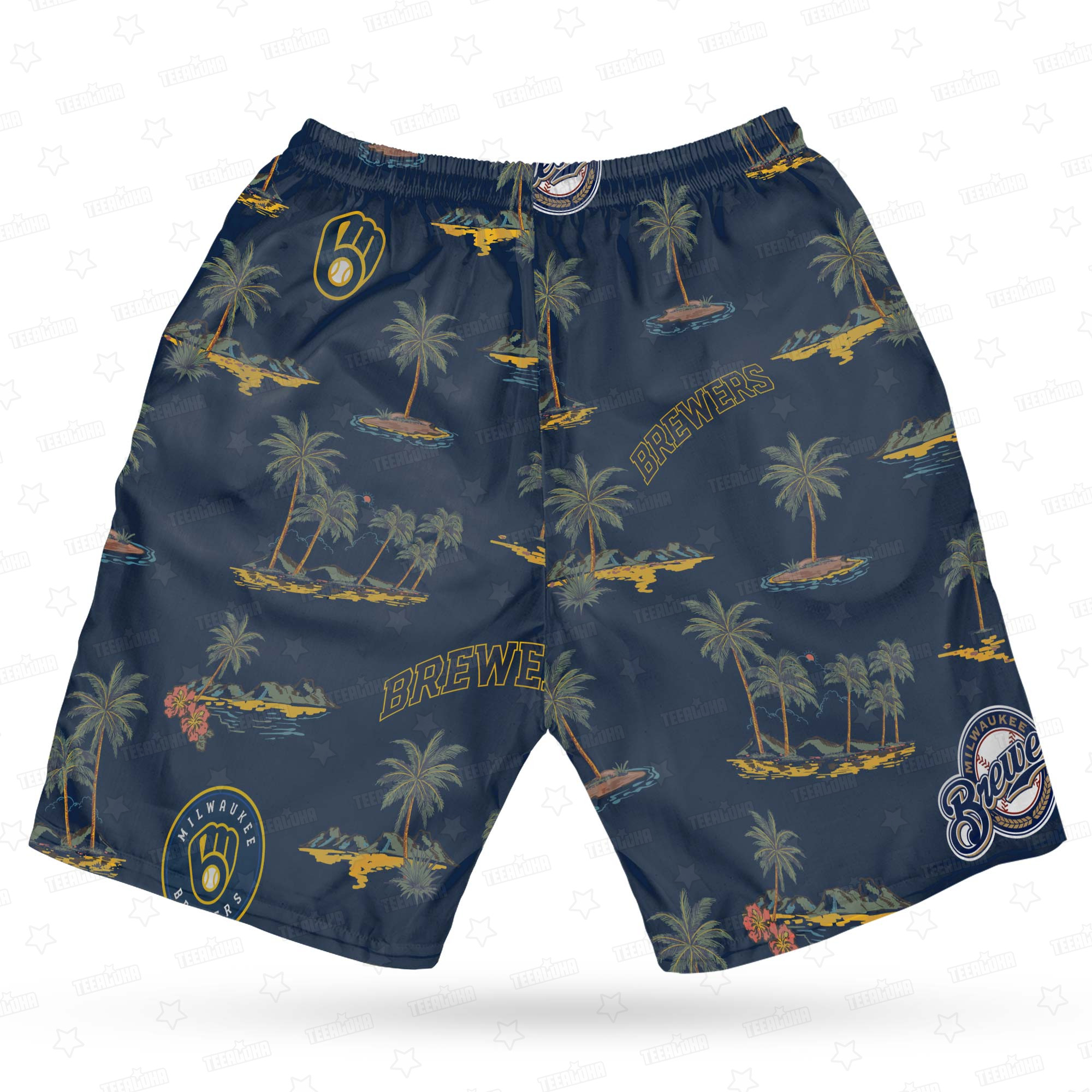 Milwaukee Brewers Victory Blend Hawaiian Shirt Milwaukee Brewers Victory Blend Hawaiian Shirt