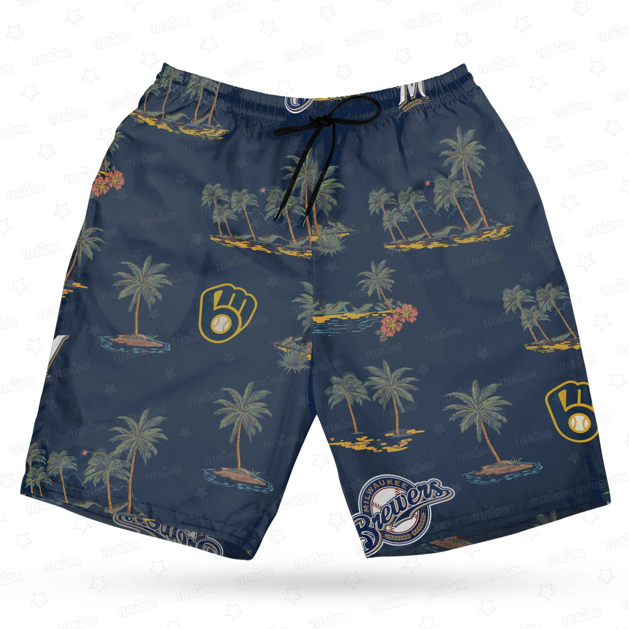 Milwaukee Brewers Victory Blend Hawaiian Shirt Milwaukee Brewers Victory Blend Hawaiian Shirt