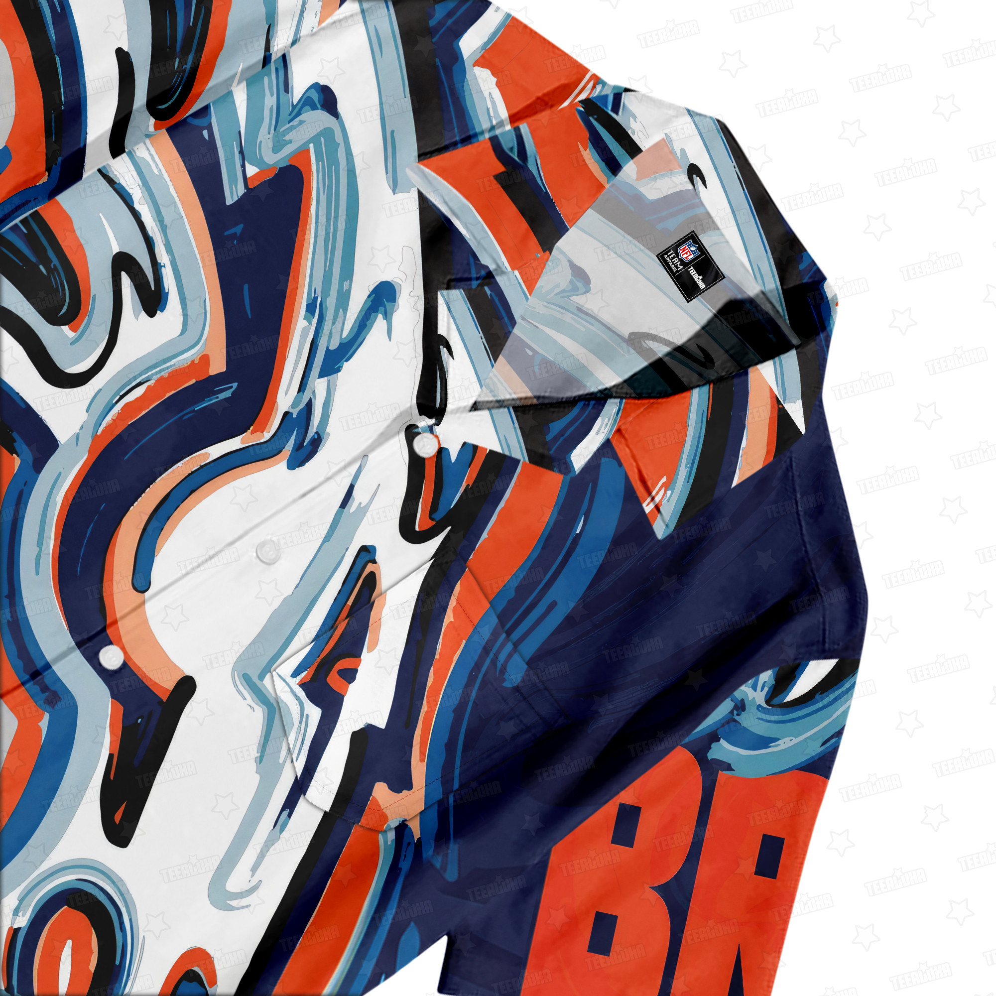 Denver Broncos Oil Painting Art Print Hawaiian Shirt Denver Broncos Oil Painting Art Print Hawaiian Shirt