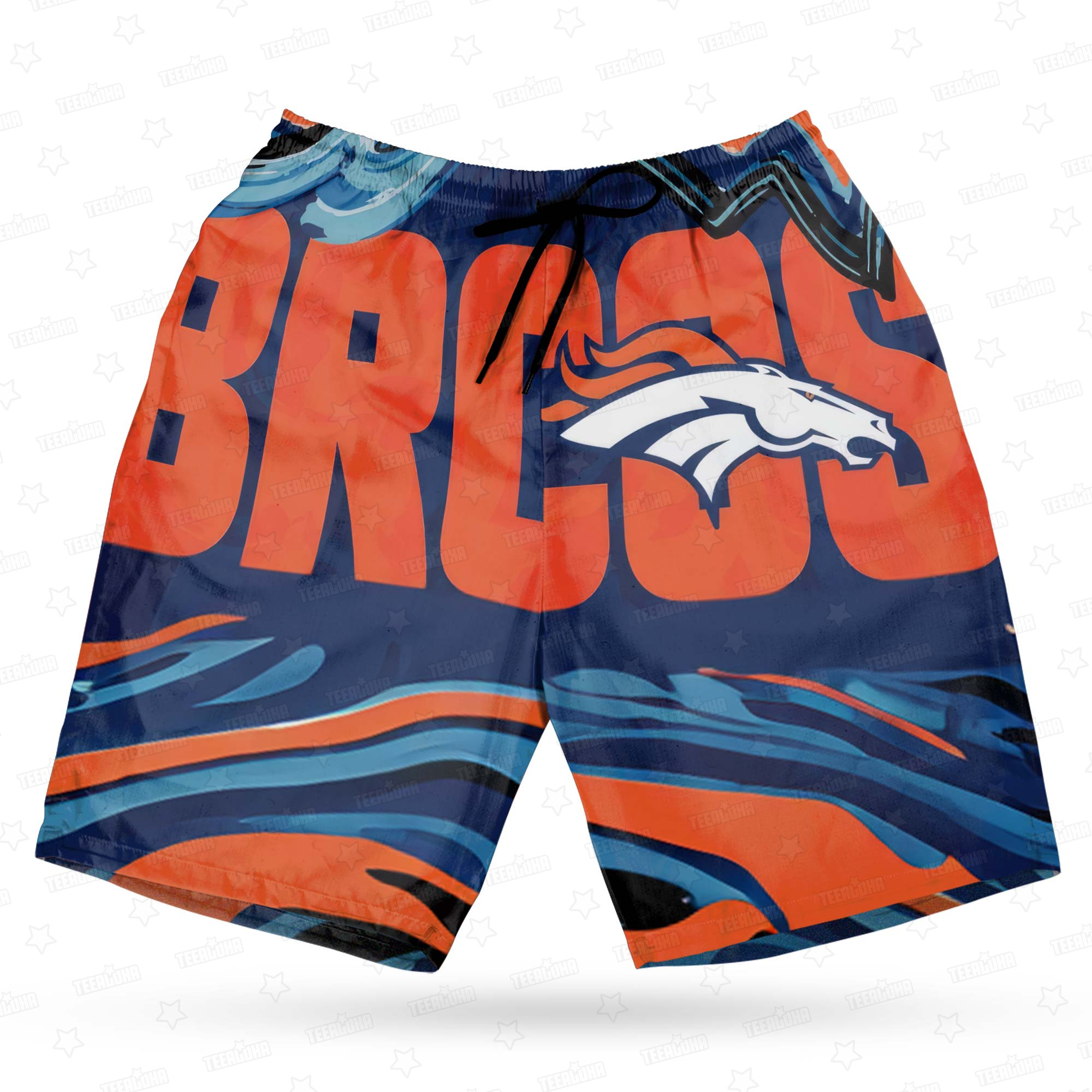 Denver Broncos Oil Painting Art Print Hawaiian Shirt Denver Broncos Oil Painting Art Print Hawaiian Shirt