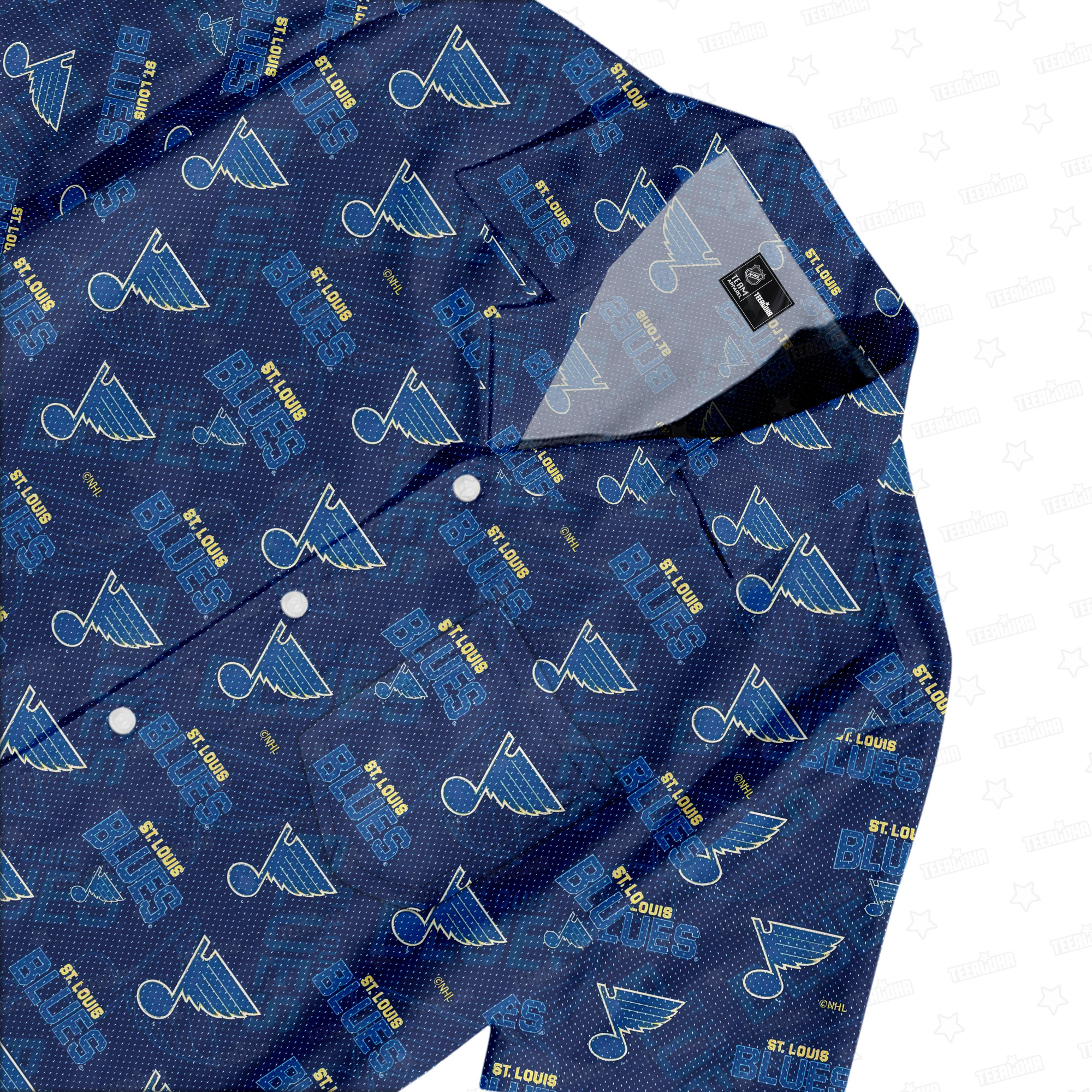 St. Louis Blues Melodic Rhythm Hawaiian Shirt St. Louis Blues Melodic Rhythm Hawaiian Shirt