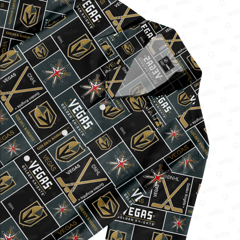 Vegas Golden Knights Glittering Armor Hawaiian Shirt