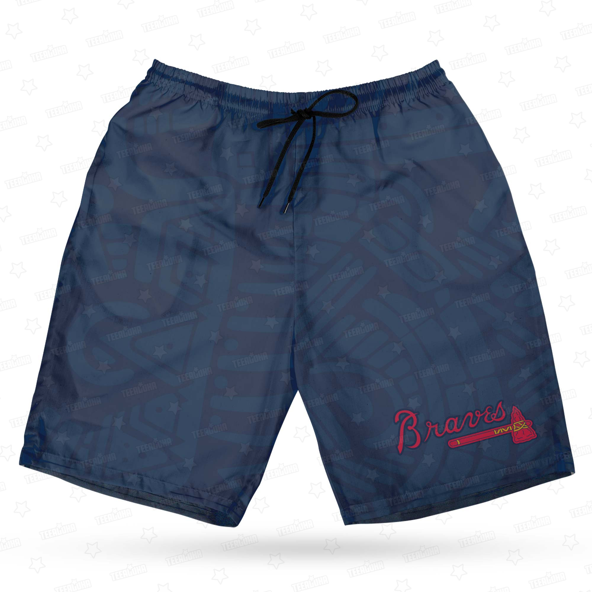 Atlanta Braves Tribal Motifs Hawaiian Shirt Atlanta Braves Tribal Motifs Hawaiian Shirt