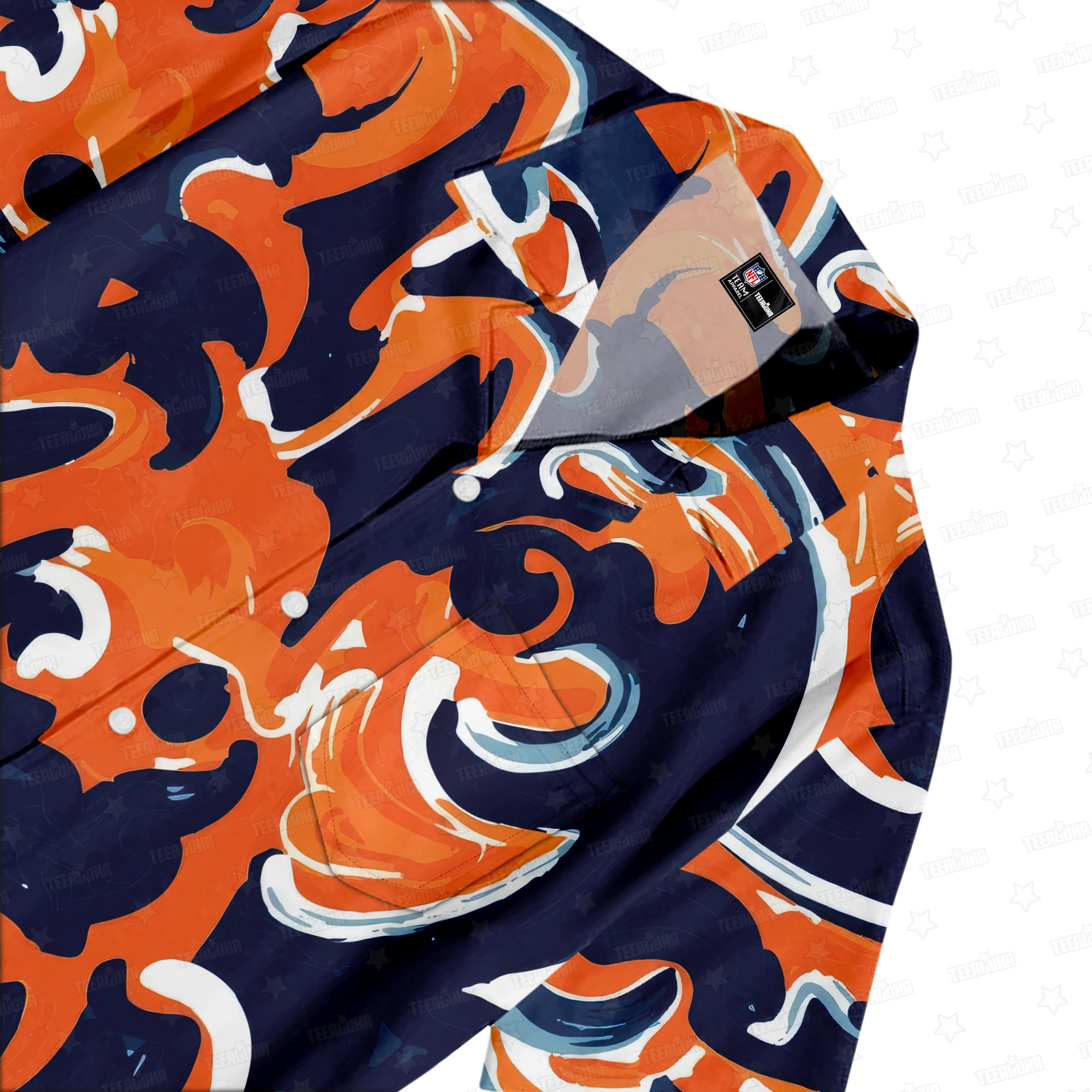 Chicago Bears Oil Painting Art Print Hawaiian Shirt Chicago Bears Oil Painting Art Print Hawaiian Shirt