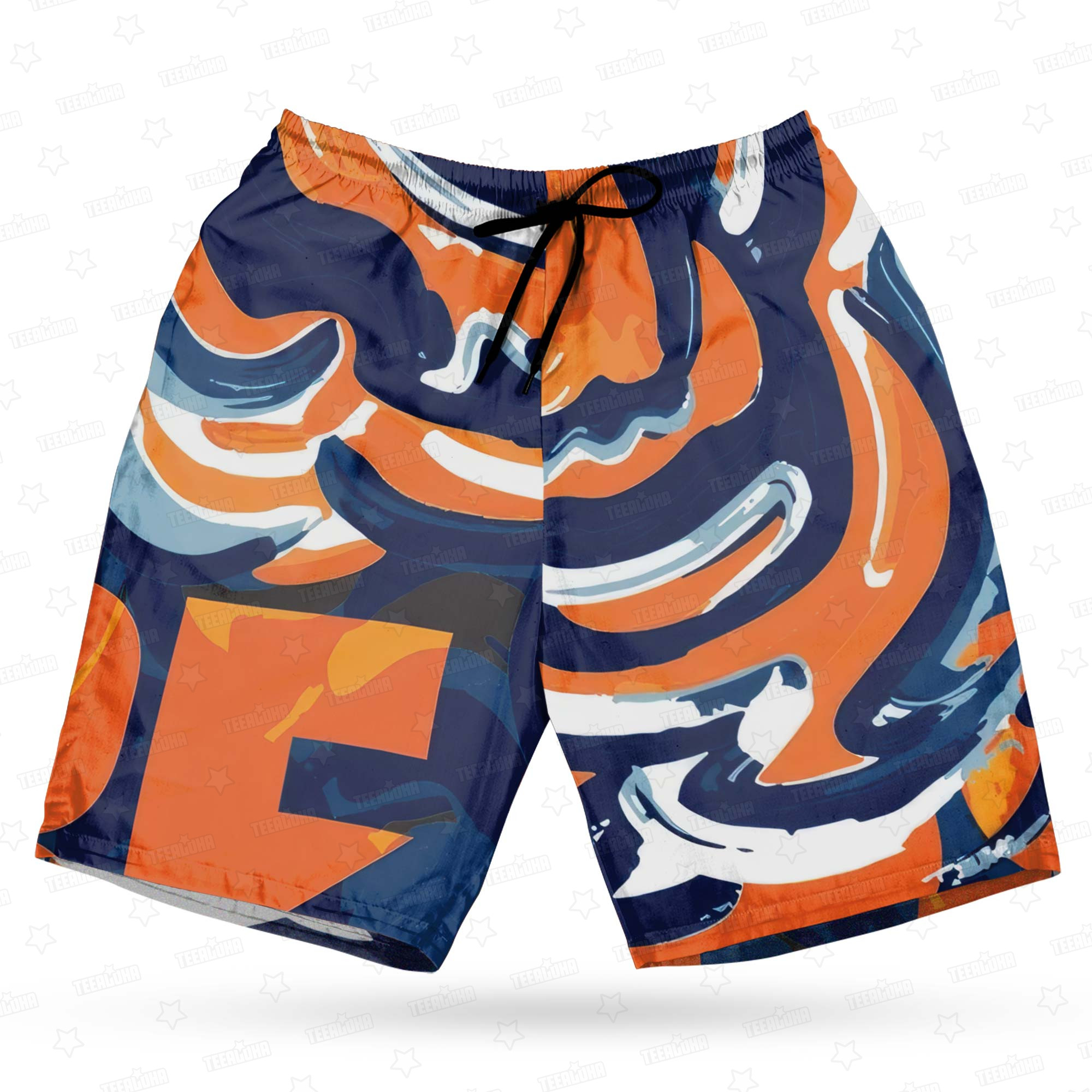 Chicago Bears Oil Painting Art Print Hawaiian Shirt Chicago Bears Oil Painting Art Print Hawaiian Shirt