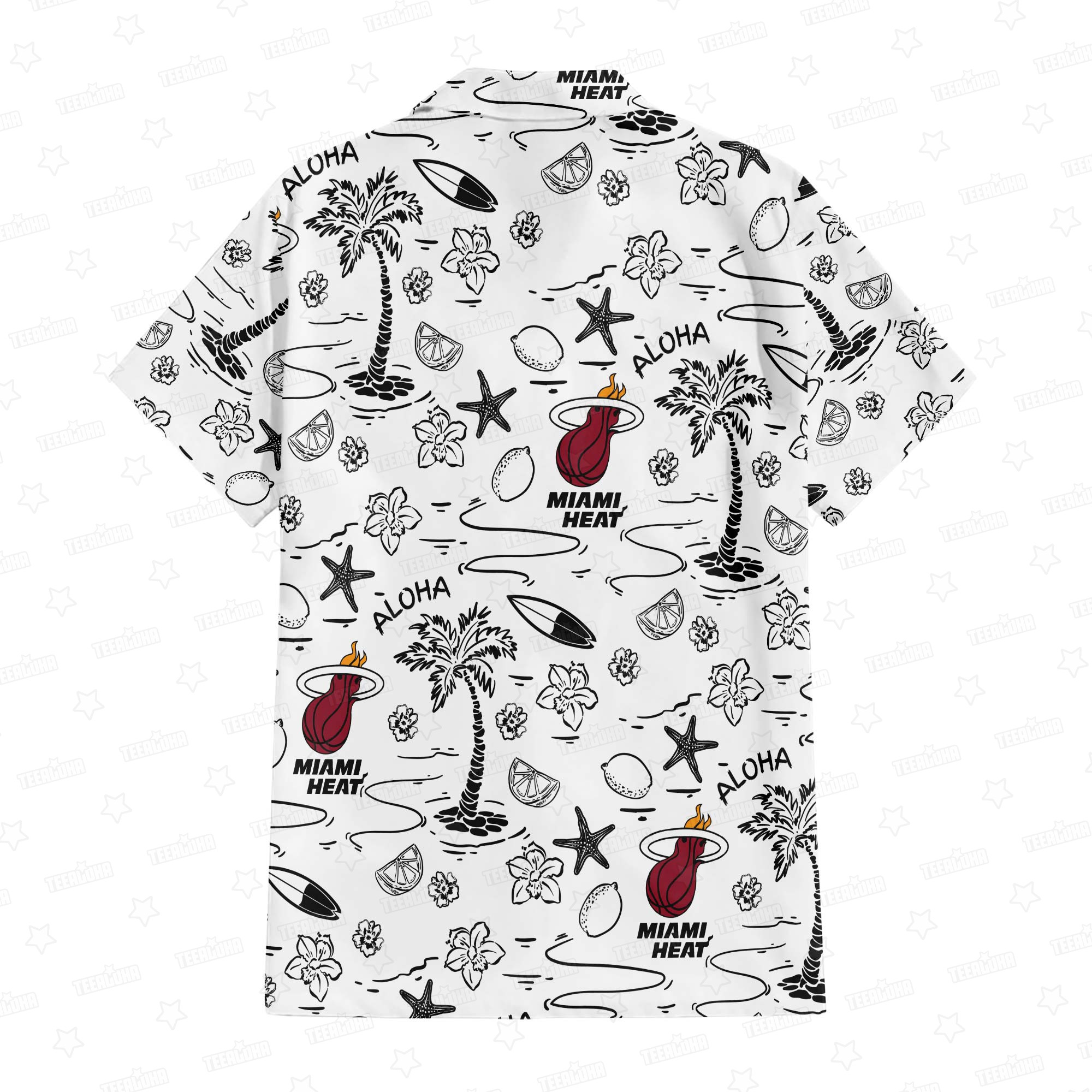 Miami Heat Beachscape Hawaiian Shirt Miami Heat Beachscape Hawaiian Shirt