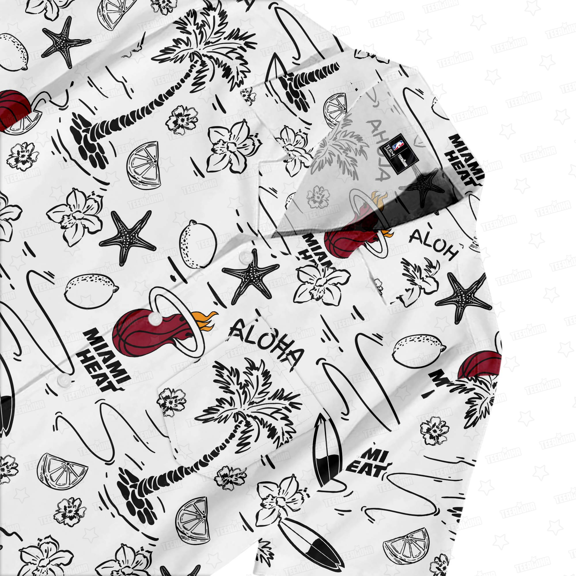 Miami Heat Beachscape Hawaiian Shirt Miami Heat Beachscape Hawaiian Shirt