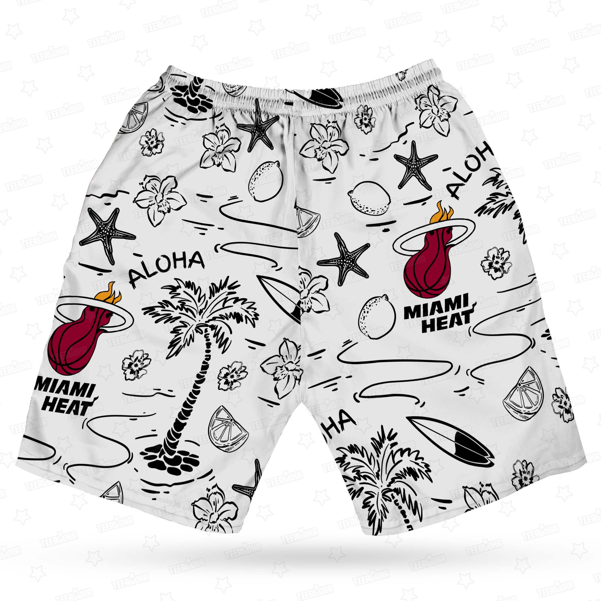 Miami Heat Beachscape Hawaiian Shirt Miami Heat Beachscape Hawaiian Shirt