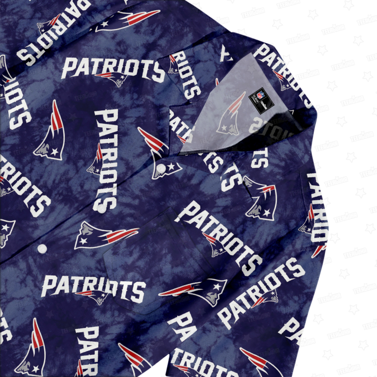 New England Patriots Ink Splash Hawaiian Shirt