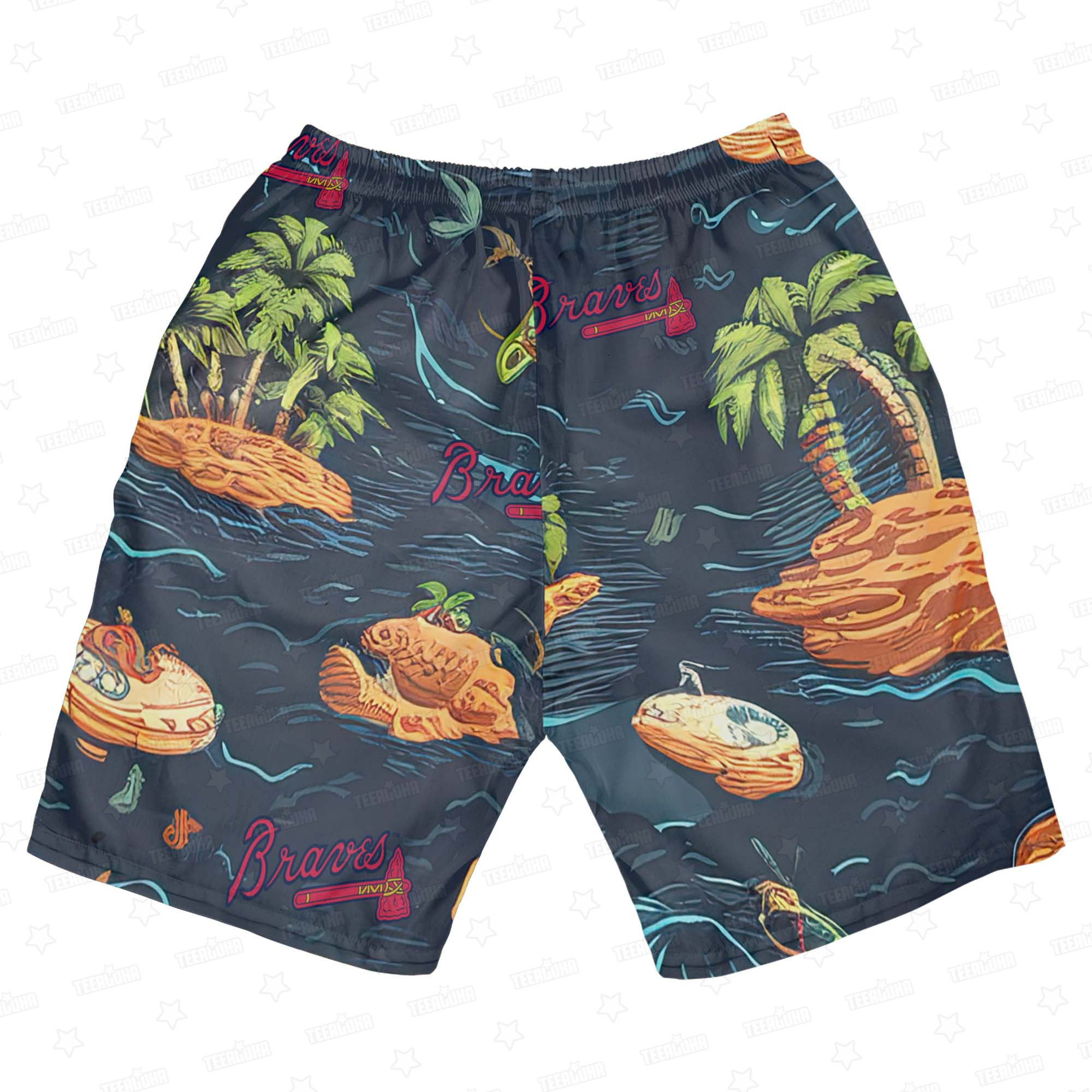 Atlanta Braves Oceanfront Summer Hawaiian Shirt Atlanta Braves Oceanfront Summer Hawaiian Shirt