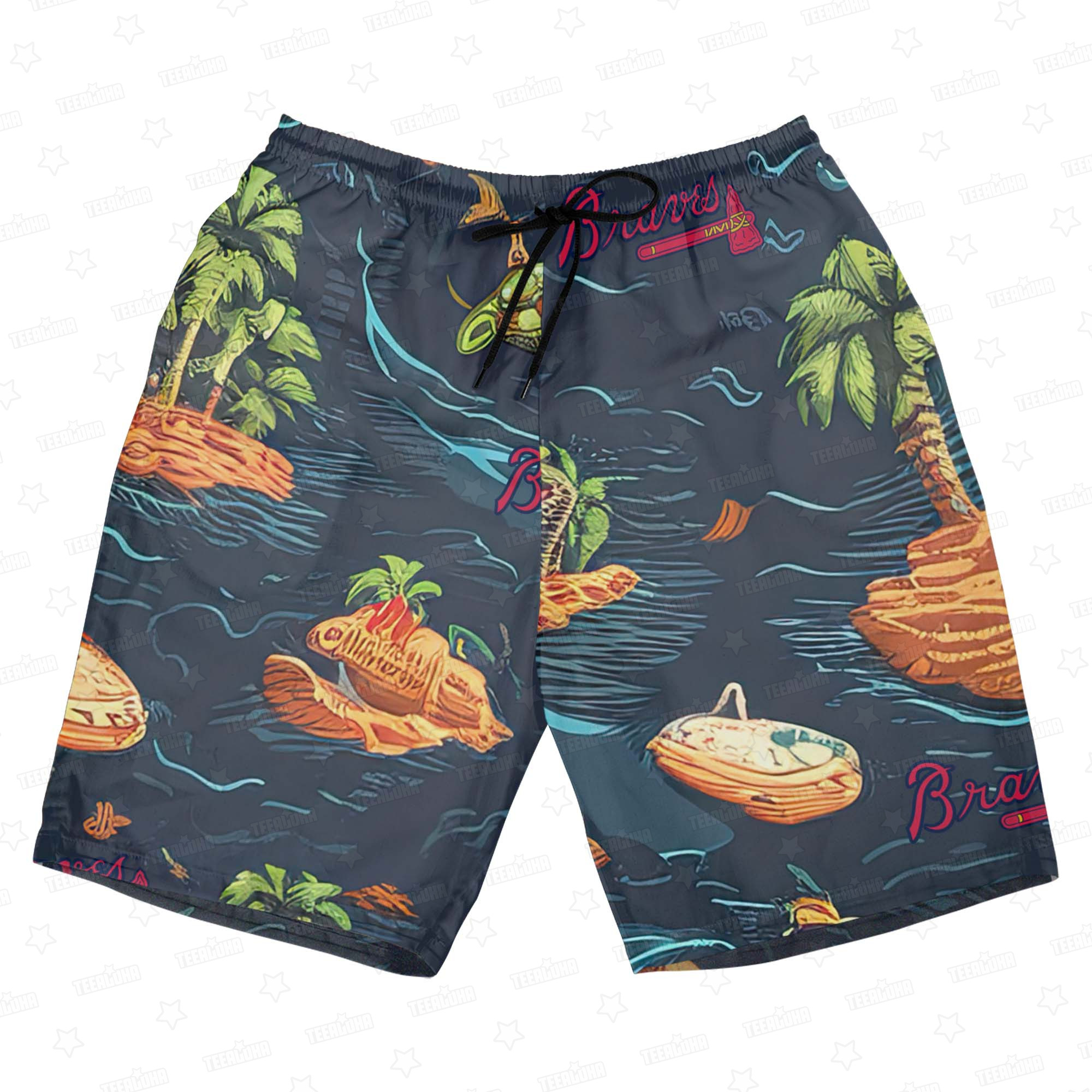 Atlanta Braves Oceanfront Summer Hawaiian Shirt Atlanta Braves Oceanfront Summer Hawaiian Shirt