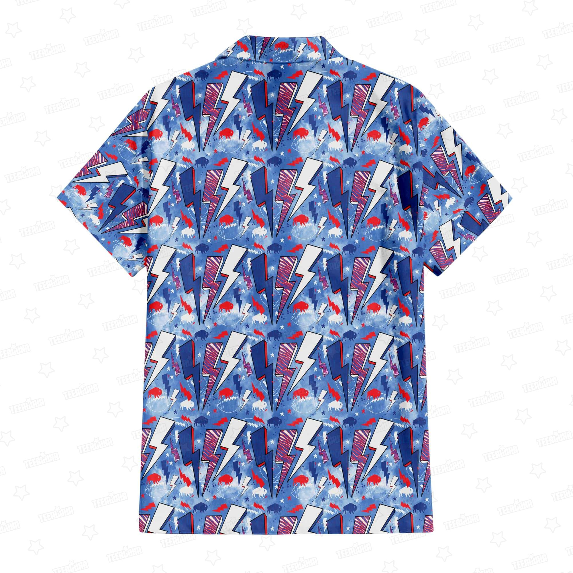 Buffalo Bills Retro Bolts Hawaiian Shirt Buffalo Bills Retro Bolts Hawaiian Shirt