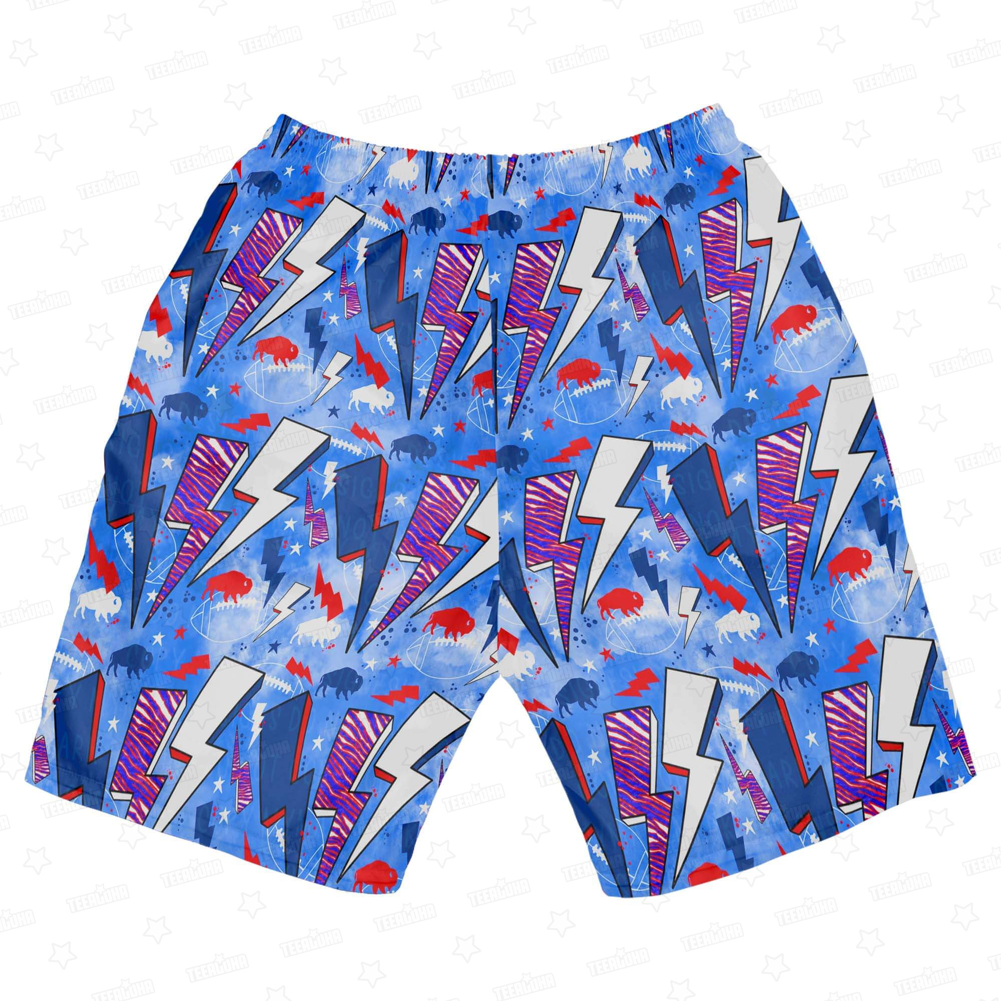 Buffalo Bills Retro Bolts Hawaiian Shirt Buffalo Bills Retro Bolts Hawaiian Shirt