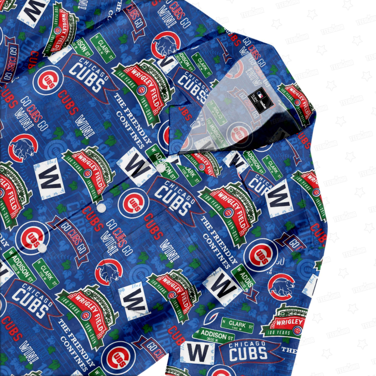 Chicago Cubs Wrigley Field Hawaiian Shirt