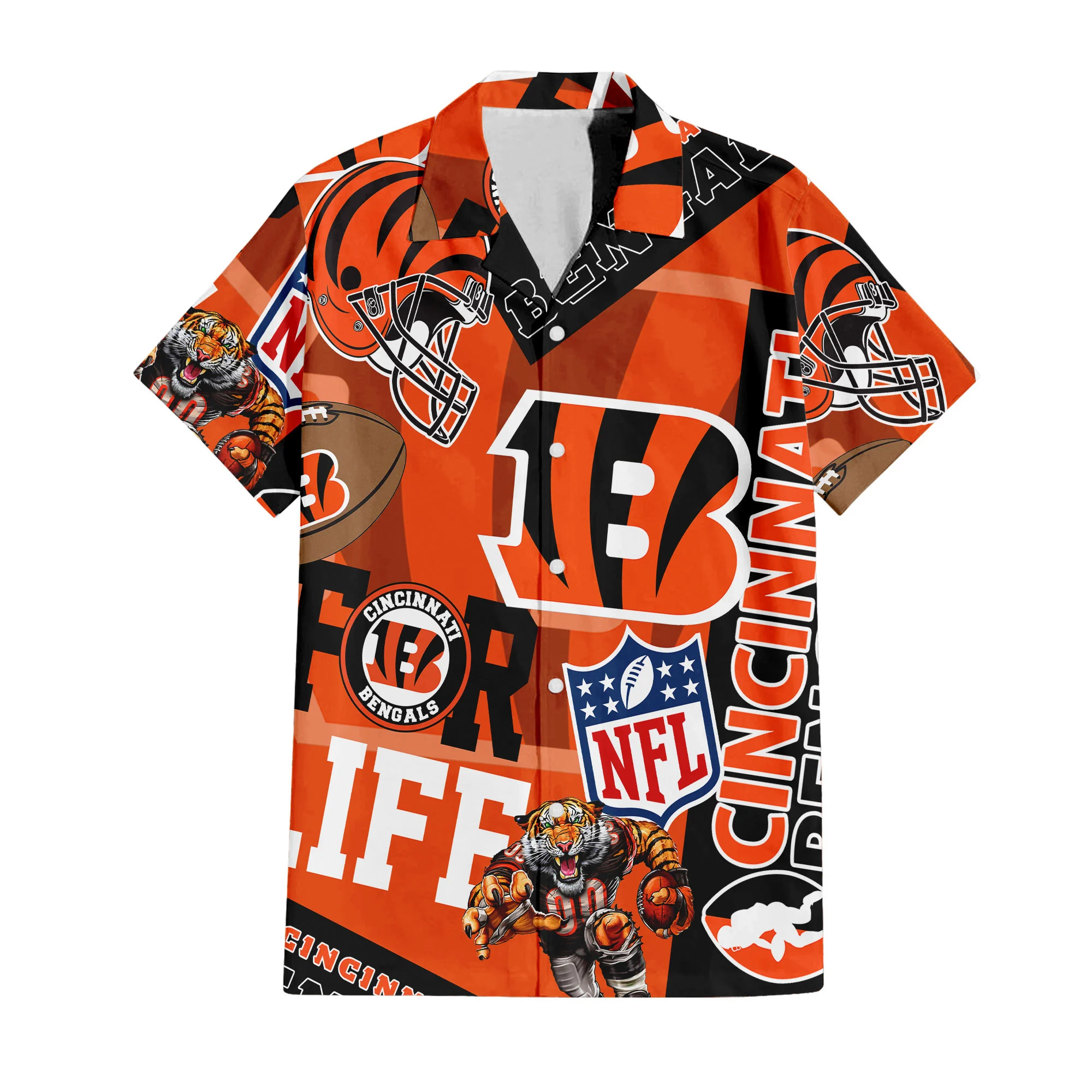 Cincinnati Bengals For Life Hawaiian Shirt Cincinnati Bengals For Life Hawaiian Shirt