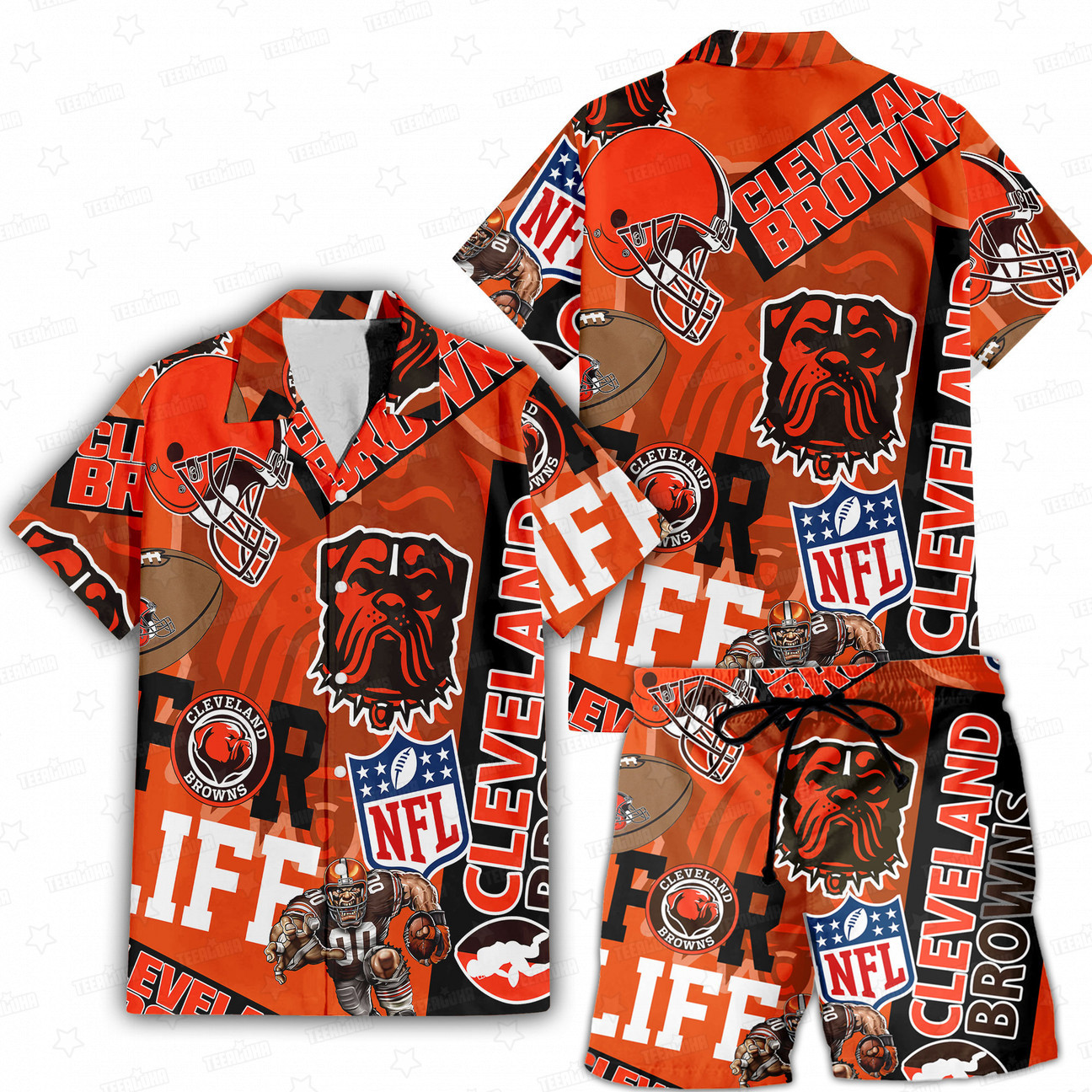 Cleveland Browns For Life Hawaiian Shirt Cleveland Browns For Life Hawaiian Shirt