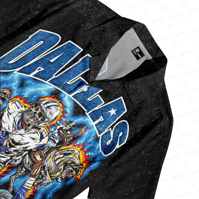 Dallas Cowboys Skeleton Hawaiian Shirt