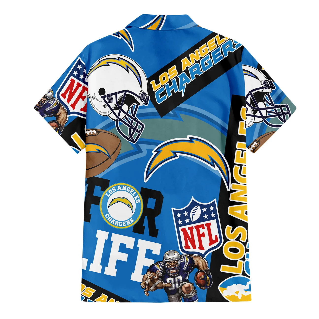 Los Angeles Chargers For Life Hawaiian Shirt Los Angeles Chargers For Life Hawaiian Shirt