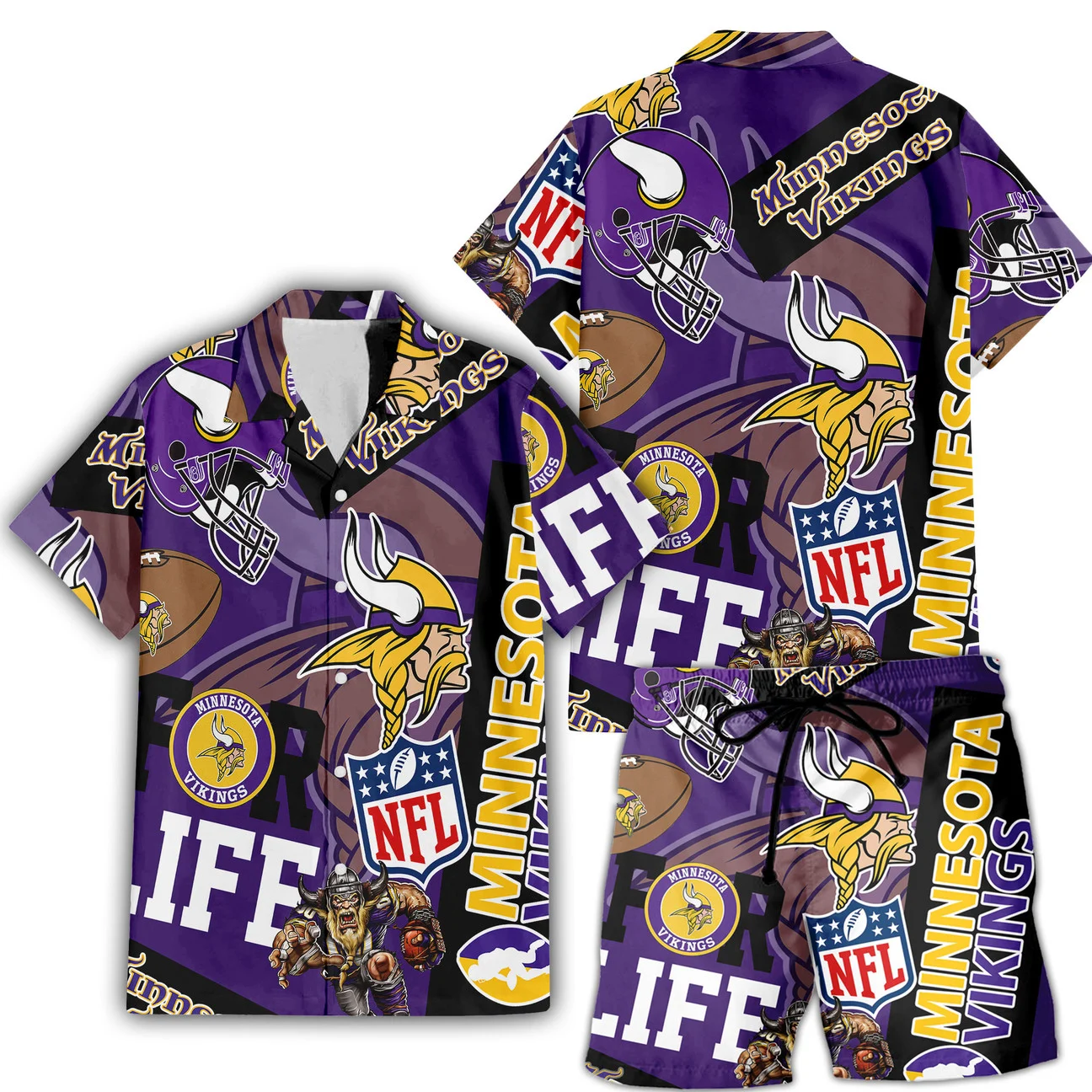 Minnesota Vikings For Life Hawaiian Shirt Minnesota Vikings For Life Hawaiian Shirt