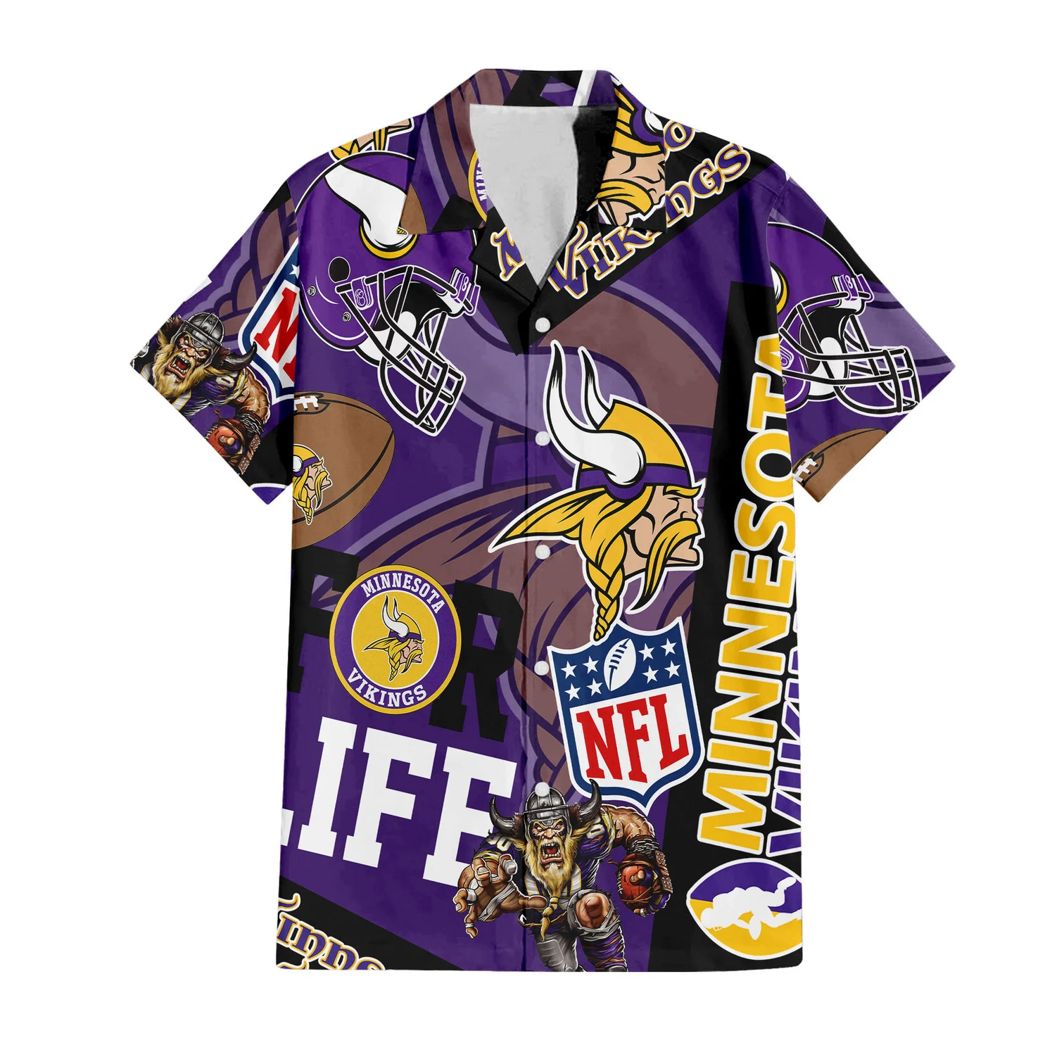 Minnesota Vikings For Life Hawaiian Shirt Minnesota Vikings For Life Hawaiian Shirt
