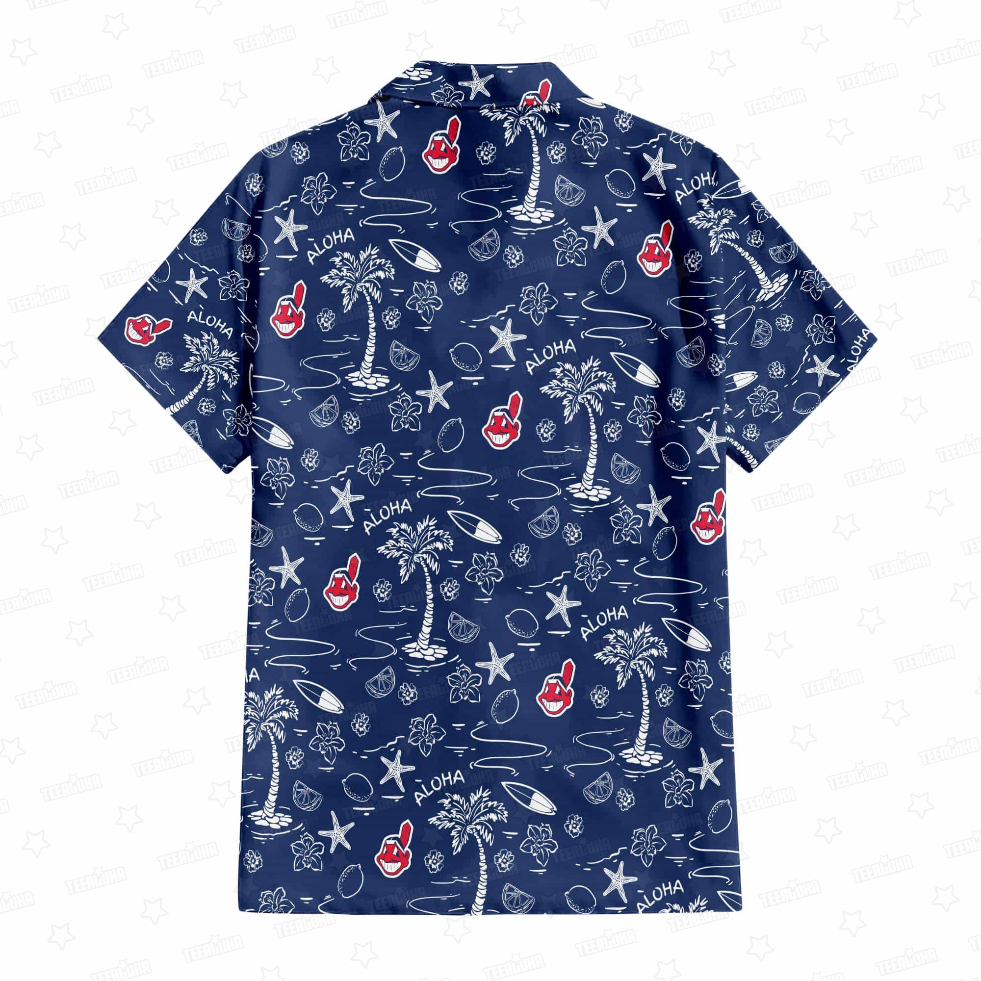 Cleveland Guardians Aloha Paradise Hawaiian Shirt Cleveland Guardians Aloha Paradise Hawaiian Shirt