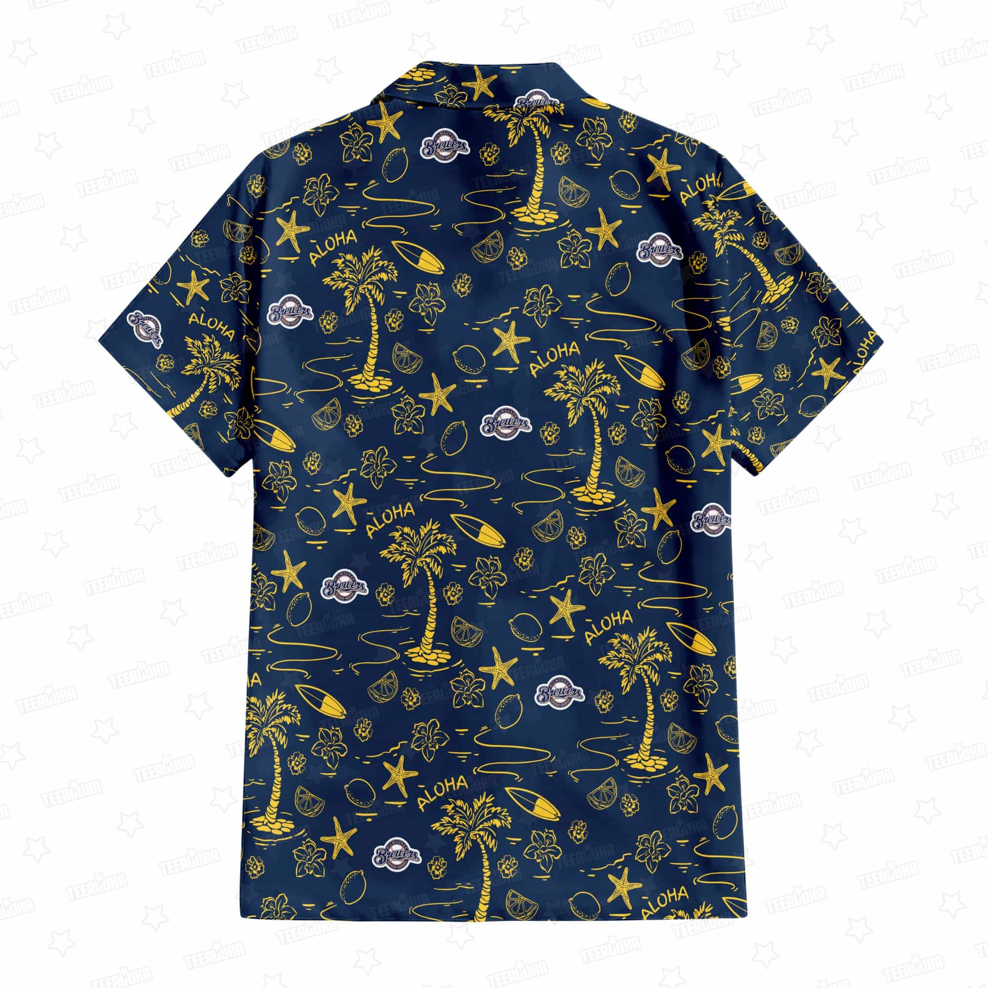 Milwaukee Brewers Aloha Paradise Hawaiian Shirt Milwaukee Brewers Aloha Paradise Hawaiian Shirt