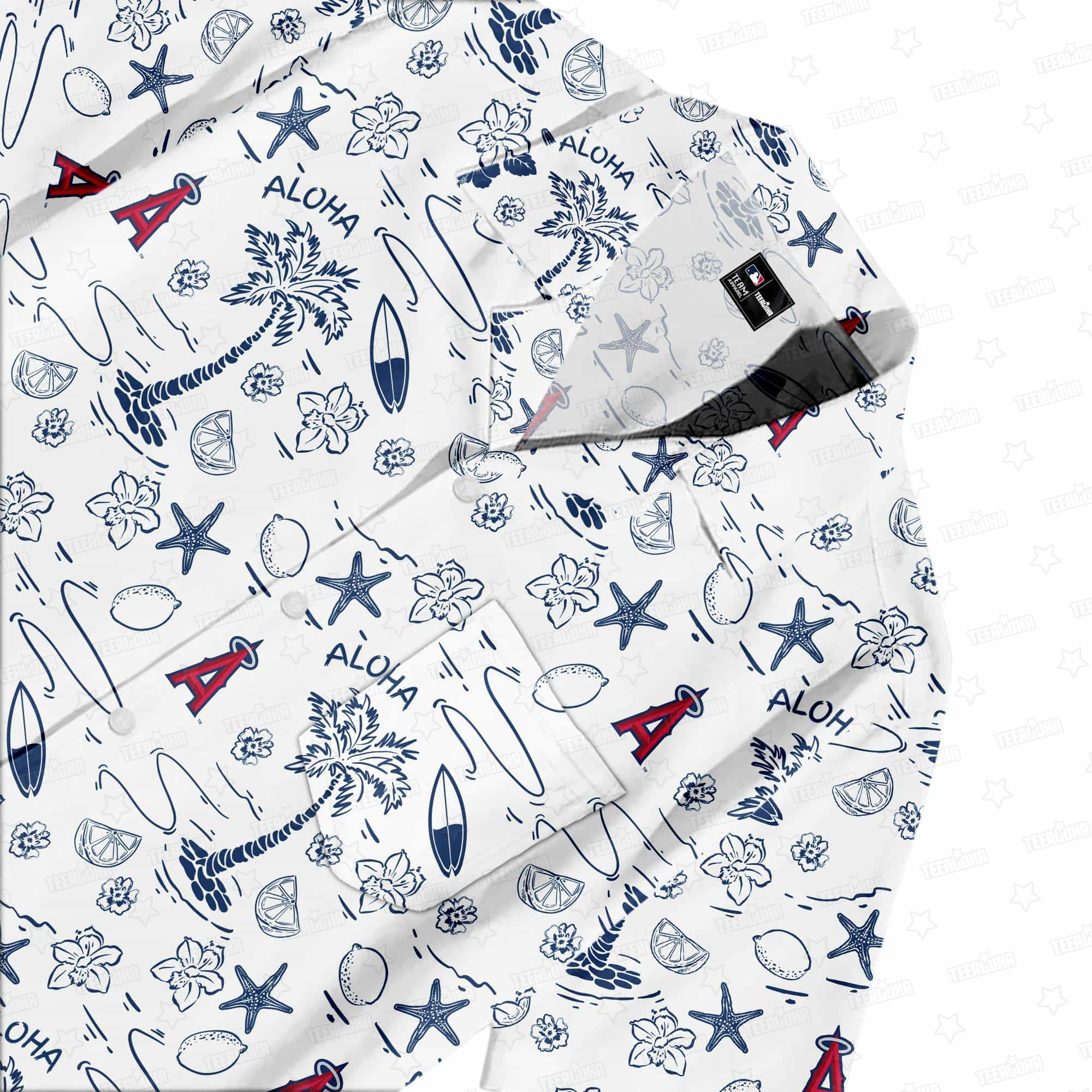 Los Angeles Angels Aloha Paradise Hawaiian Shirt Los Angeles Angels Aloha Paradise Hawaiian Shirt