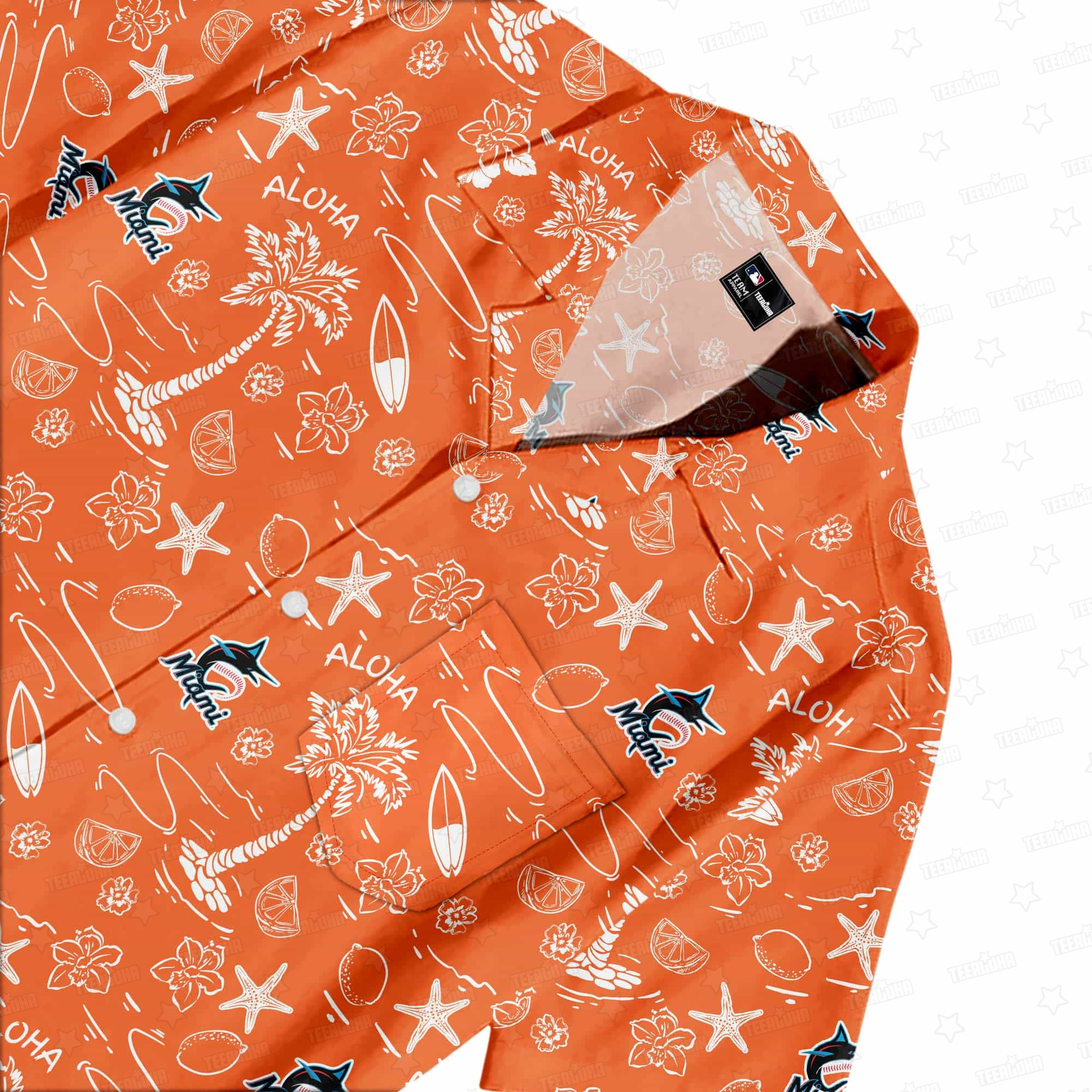 Miami Marlins Aloha Paradise Hawaiian Shirt Miami Marlins Aloha Paradise Hawaiian Shirt