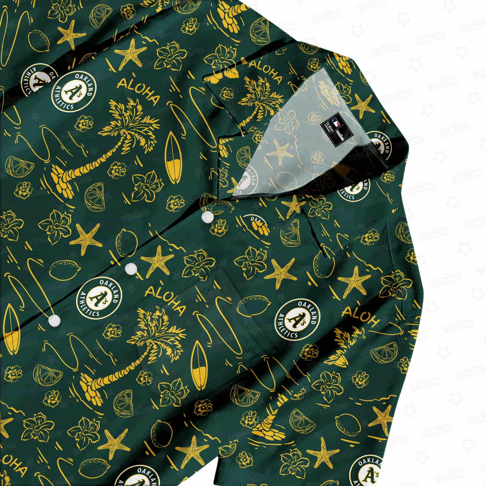 Oakland Athletics Aloha Paradise Hawaiian Shirt Oakland Athletics Aloha Paradise Hawaiian Shirt