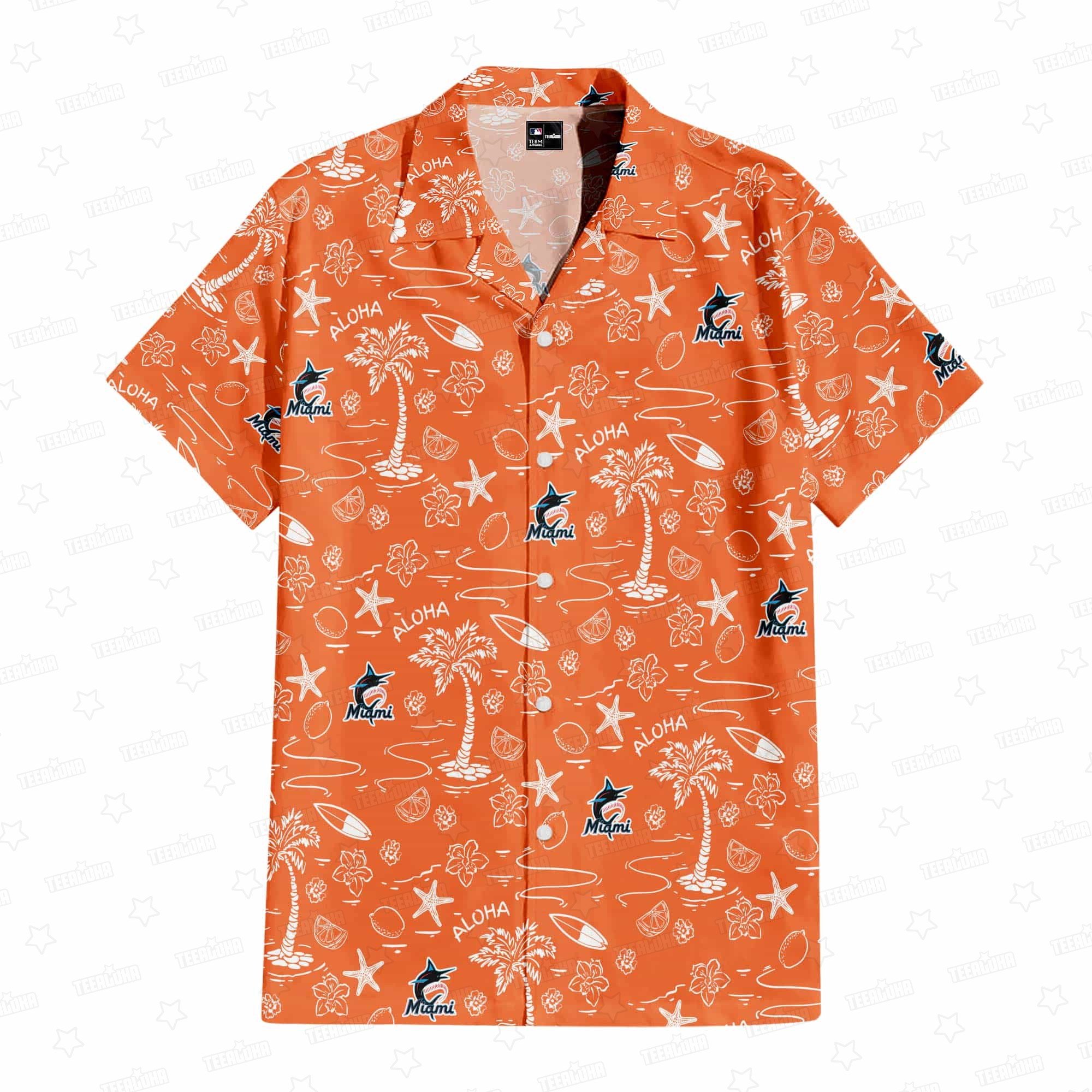 Miami Marlins Aloha Paradise Hawaiian Shirt Miami Marlins Aloha Paradise Hawaiian Shirt