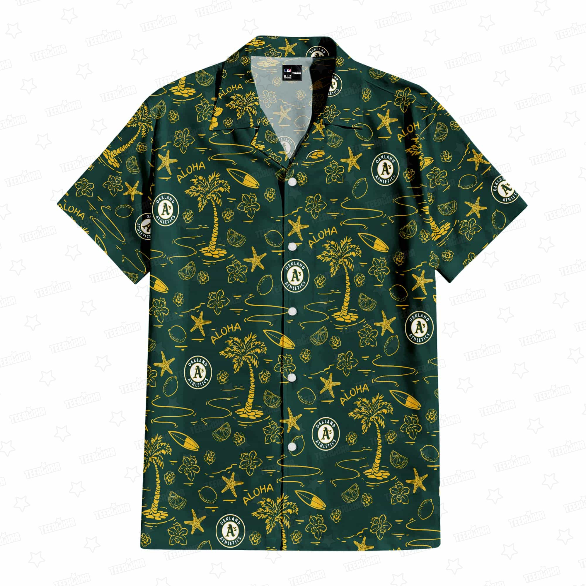 Oakland Athletics Aloha Paradise Hawaiian Shirt Oakland Athletics Aloha Paradise Hawaiian Shirt