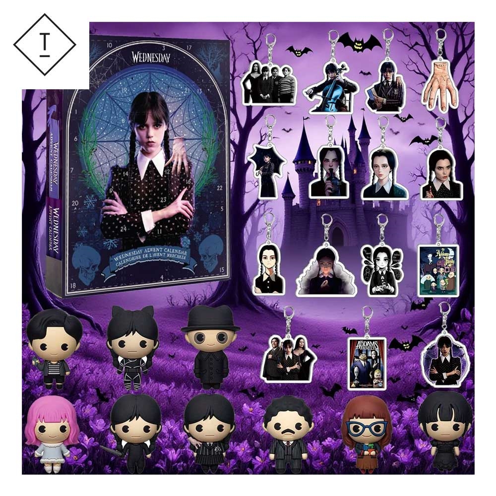 Wednesday Advent Calendar Daily Surprises With Wednesday Addams Dolls And Decor